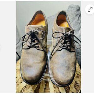 Y2K Timberland Leather Oxford Shoes Casual Work Brown Lace Up Chunky Mens 9.5